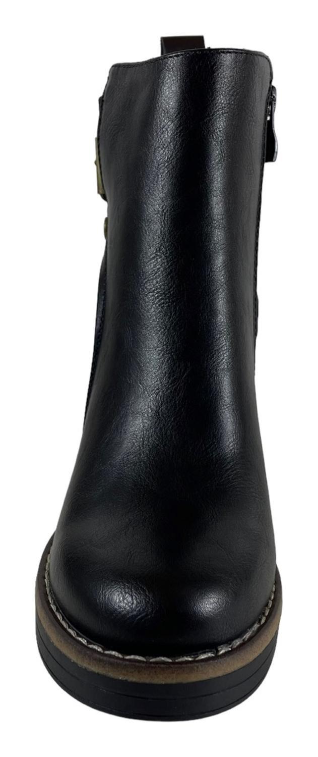 Botin Via Uno Negro Cuero PU 12083427-5