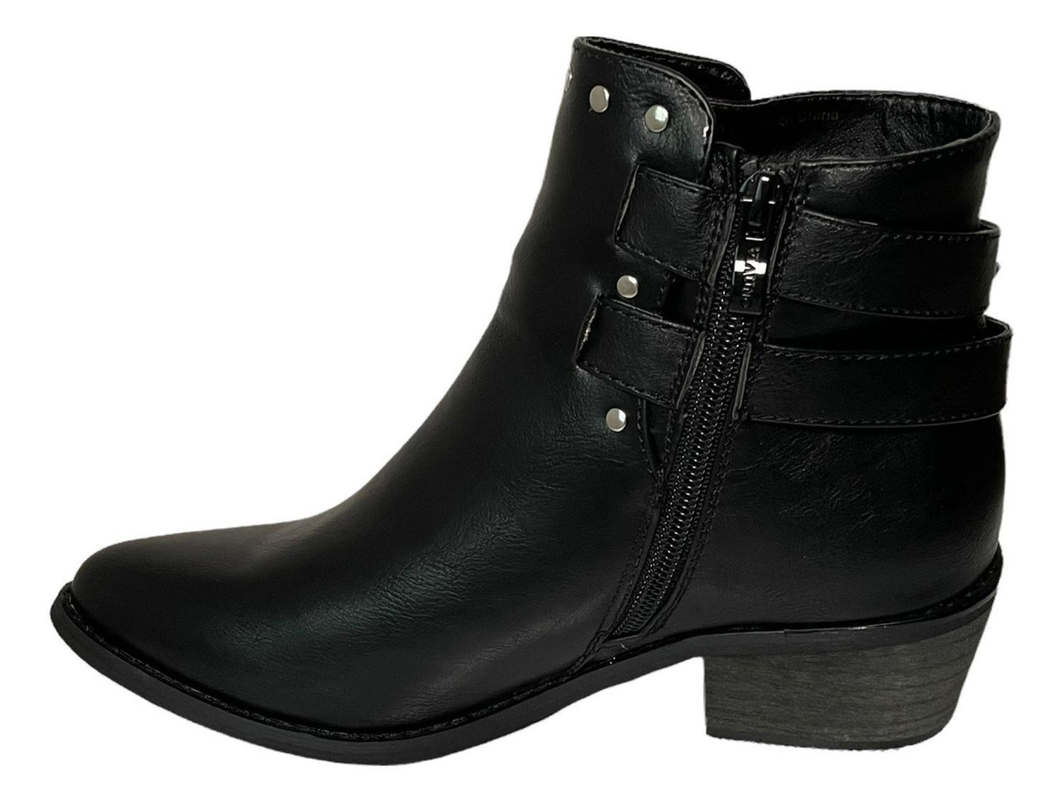 Botin Via Uno Negro Modelo 12083417-1