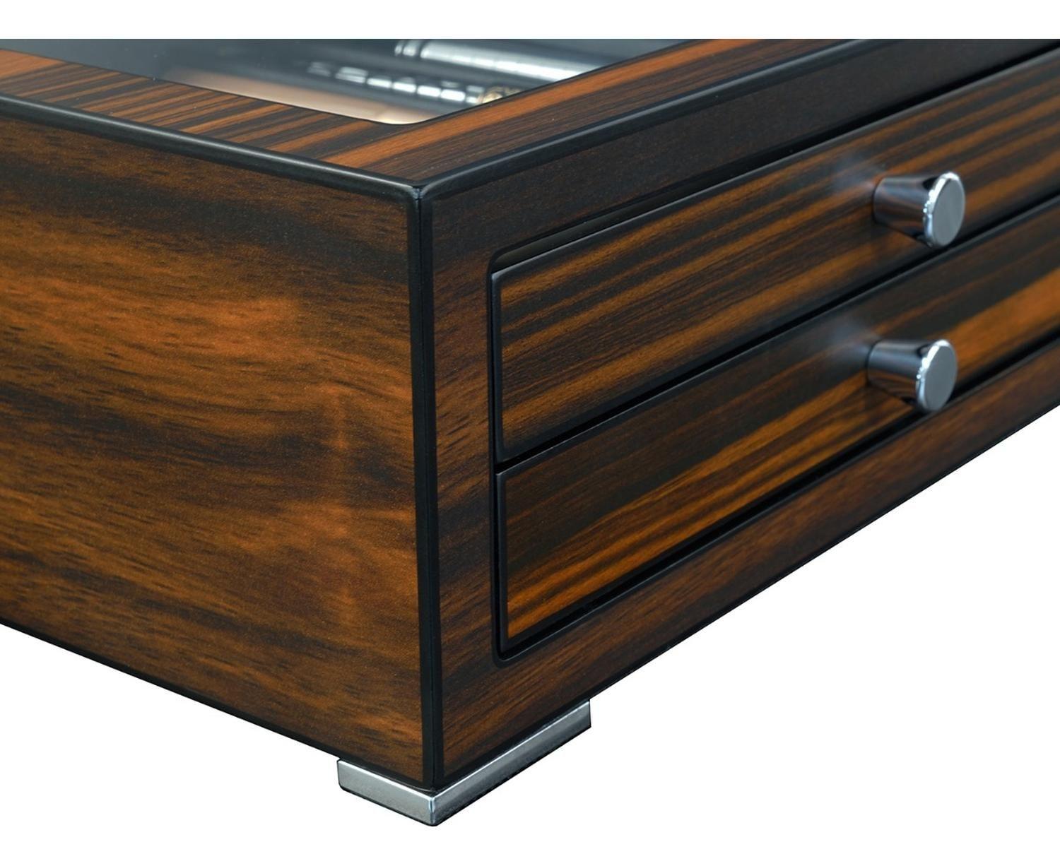Caja de Lujo Madera Ebano para 16 Lapiceras-4
