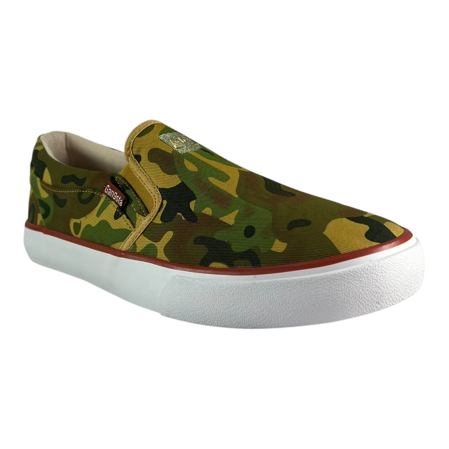 Zapatilla Urbana Gangsta Slip On Verde Camo Hombre-5