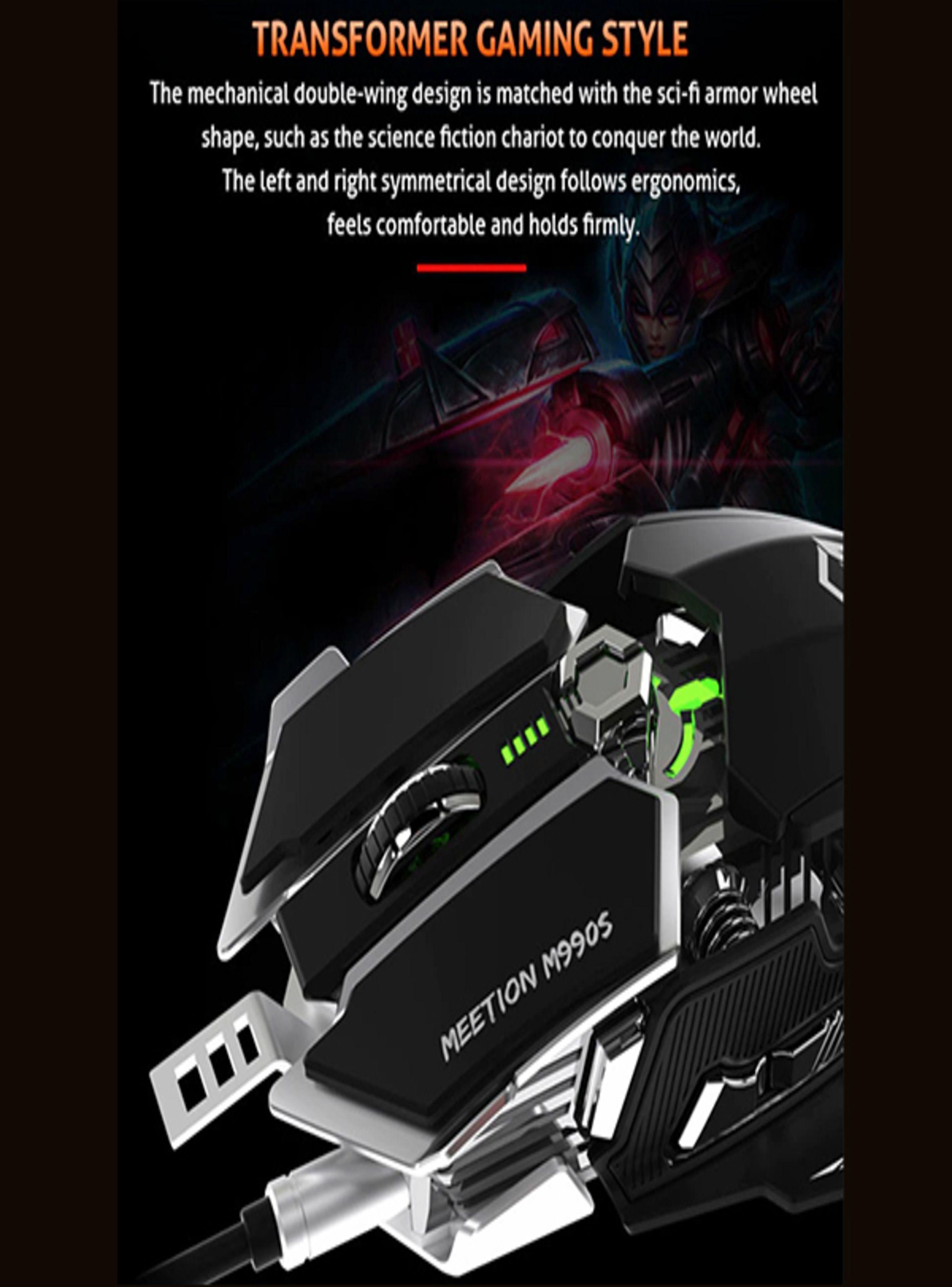 Mouse Gamer Metalic Pro MT-M990S - Meetion-4