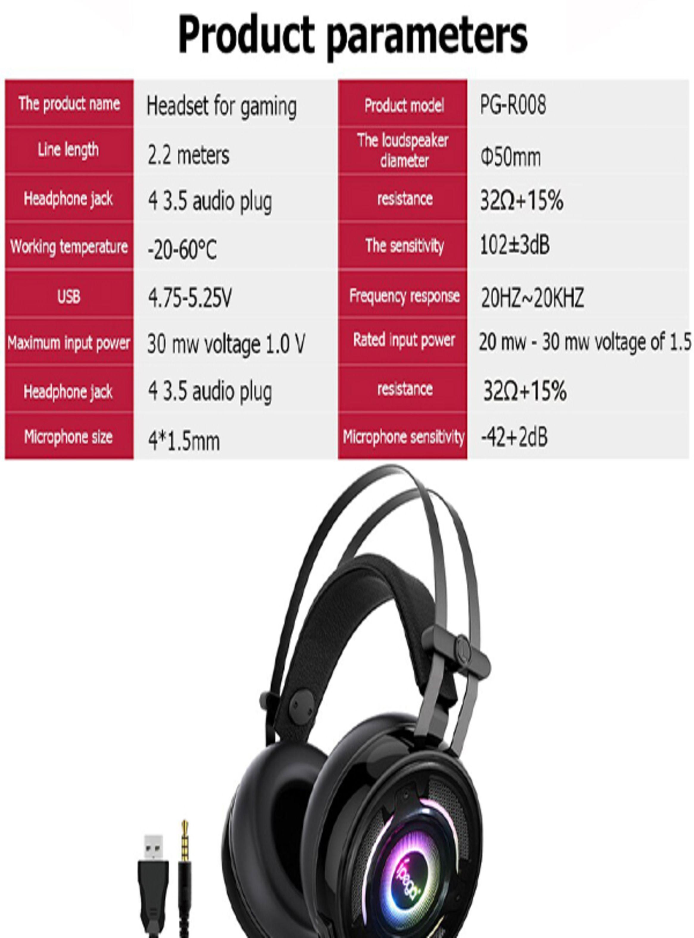 Audifonos Gamer PG-R008V RGB - Marca Ipega-5