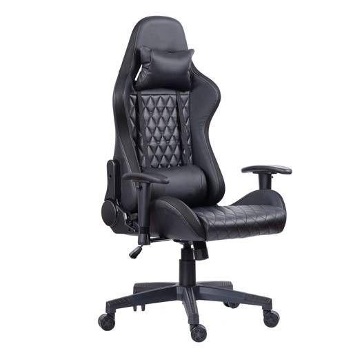 Silla Gamer Ergonómica Negra Con Luces Led Rgb Fiddle-3