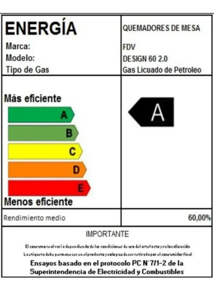 Encimera a Gas LICUADO Design 4 Quemadores 60 cm FDV-3