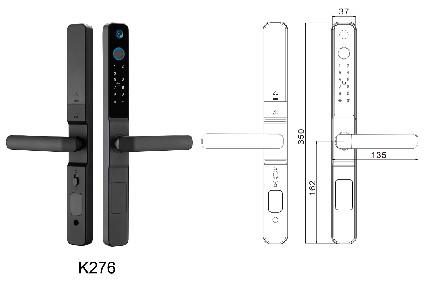 Cerradura Digital Wifi 276 Certificada Con Cámara-1