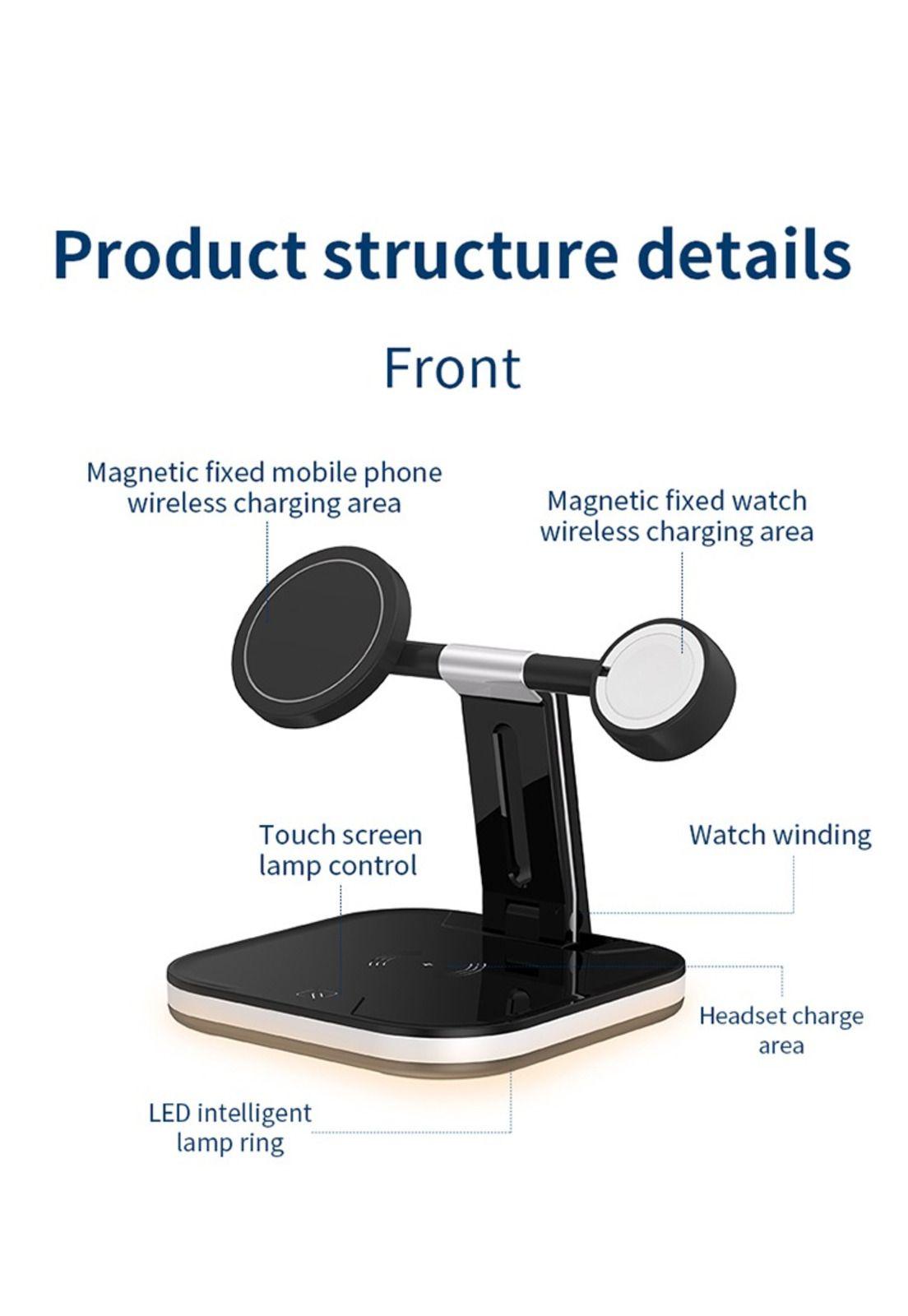 Base Carga Inalámbrica iPhone Magsafe  3en1 + Cargador-4
