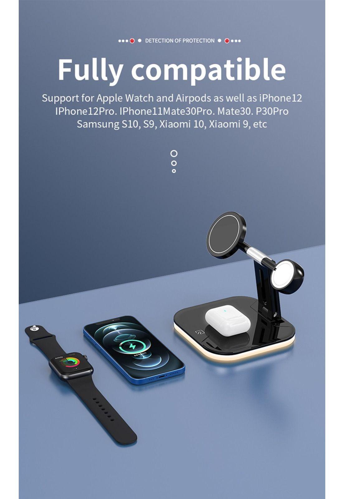 Base Carga Inalámbrica iPhone Magsafe  3en1 + Cargador-5