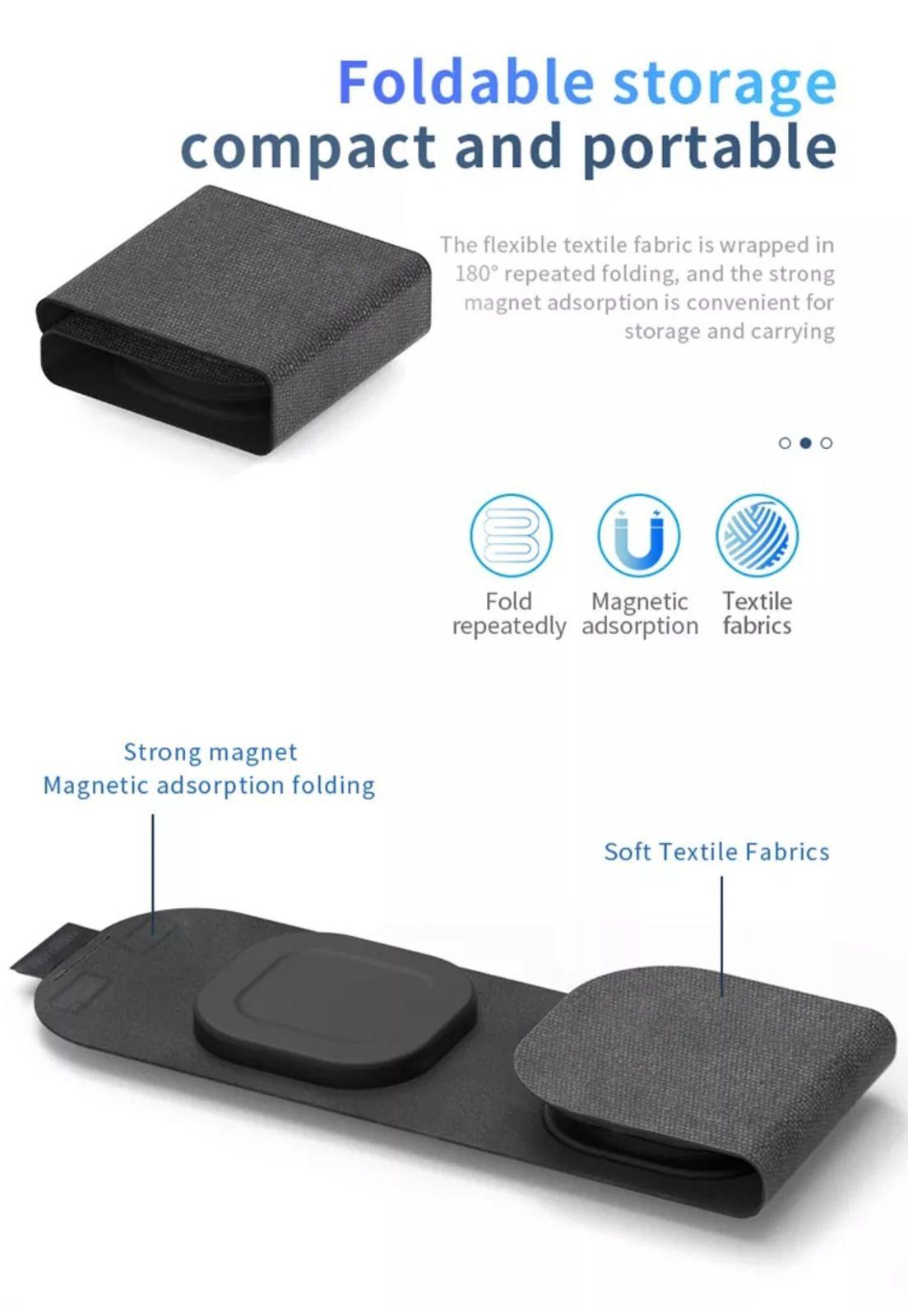 CARGADOR RÁPIDO INALÁMBRICO MAGSAFE PARA IPHONE 3EN1-3