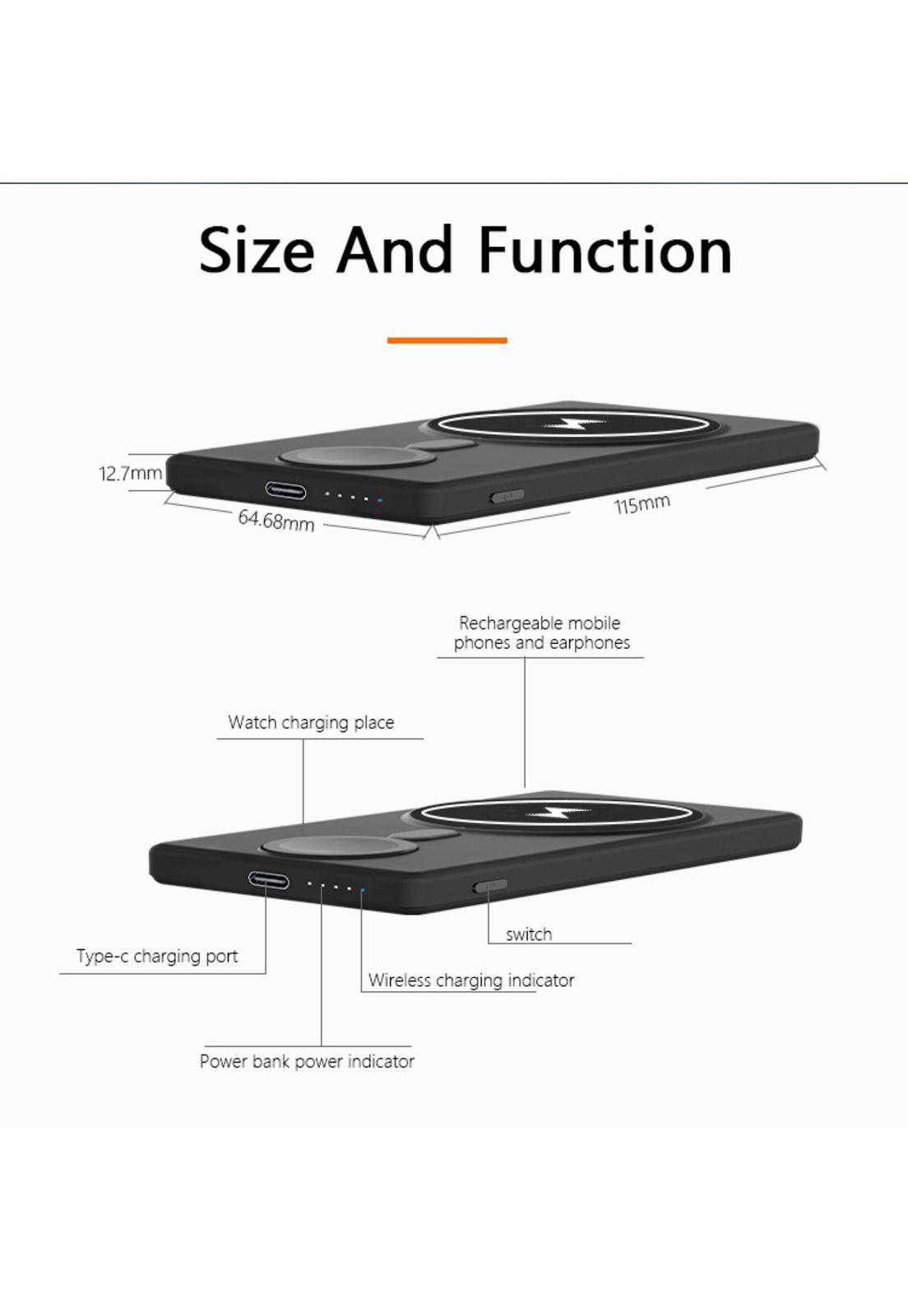 Cargador Inalámbrico Magsafe 3en1 para Iphone / 5000 Mah-5