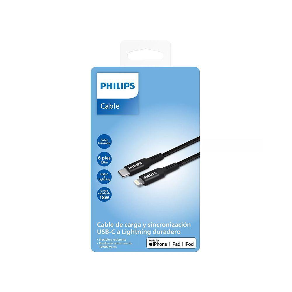 Cable cargador USB-C a Lightning Philips-3