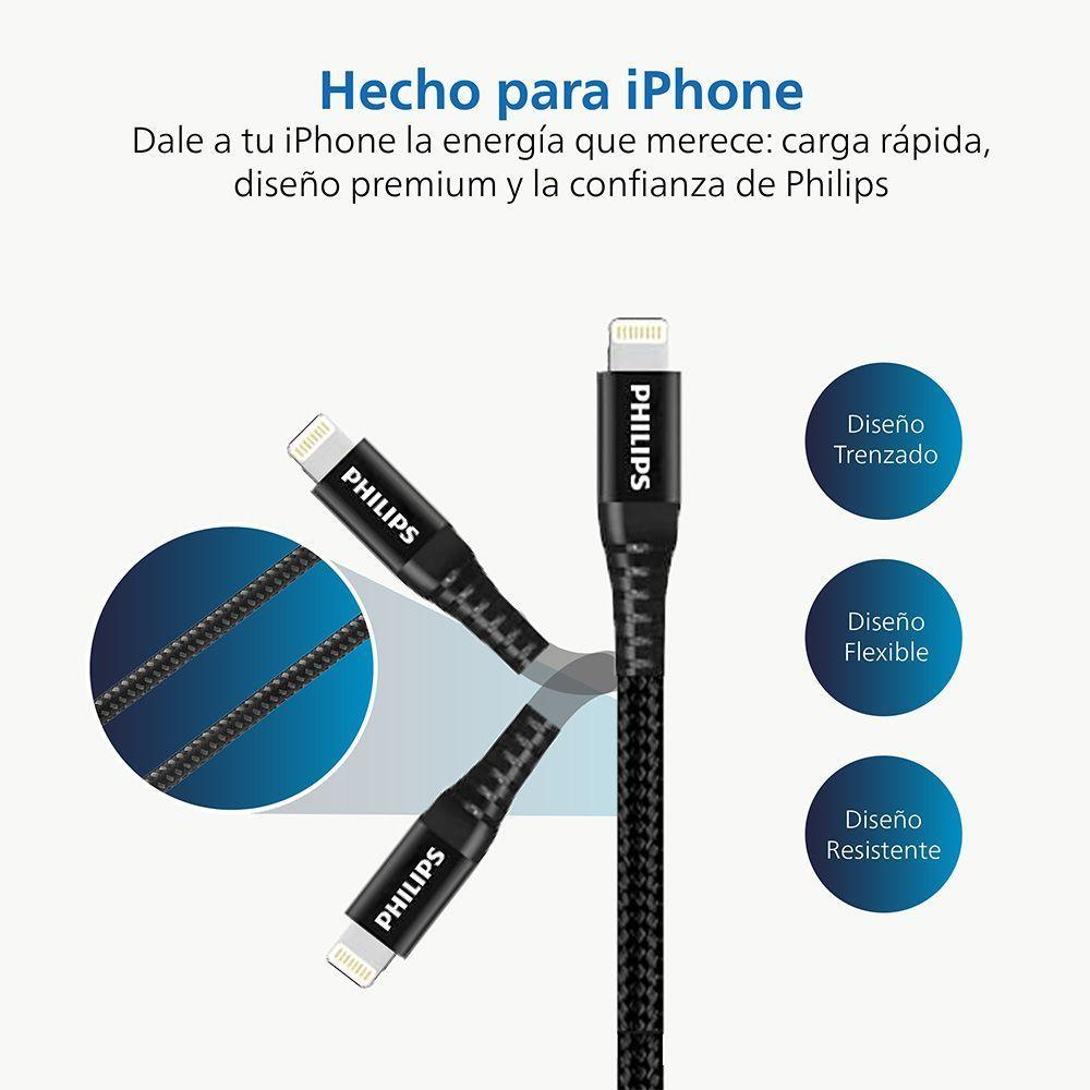 Cable cargador USB-C a Lightning Philips-4