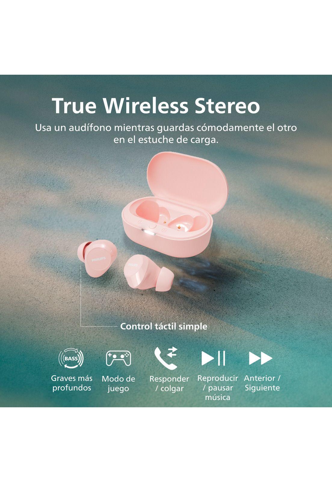 Audífonos Bluetooth Philips TAT1209 TWS Rosado-6