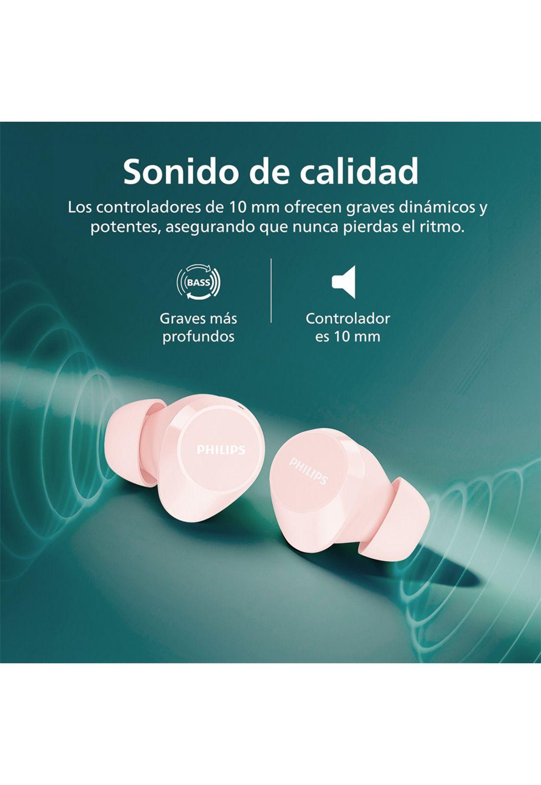 Audífonos Bluetooth Philips TAT1209 TWS Rosado-2