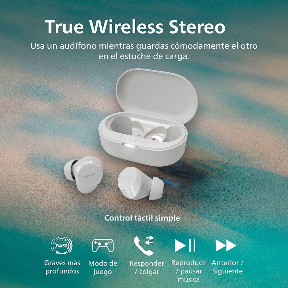 Audífonos Bluetooth Philips TAT1209 TWS Blanco-5