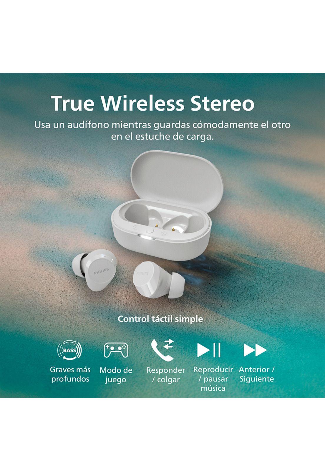Audífonos Bluetooth Philips TAT1209 TWS Blanco-3