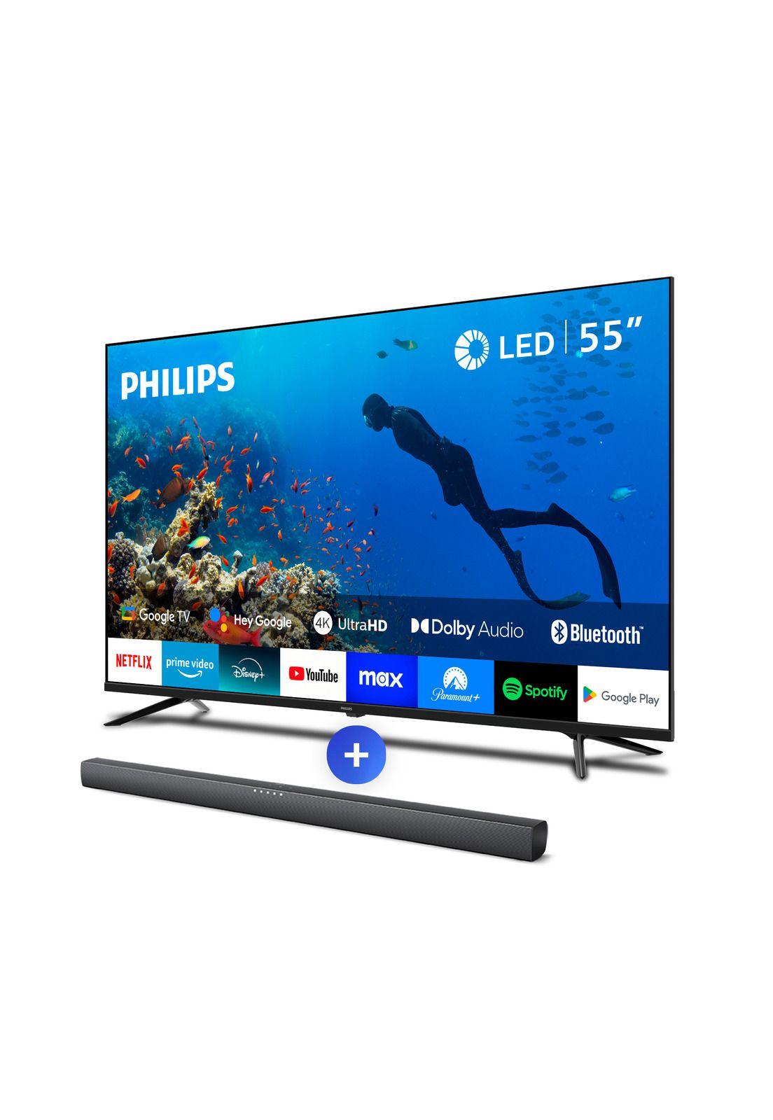 Philips TV 55" PUD7019 + Soundbar TAB4208 Smart Starter-4