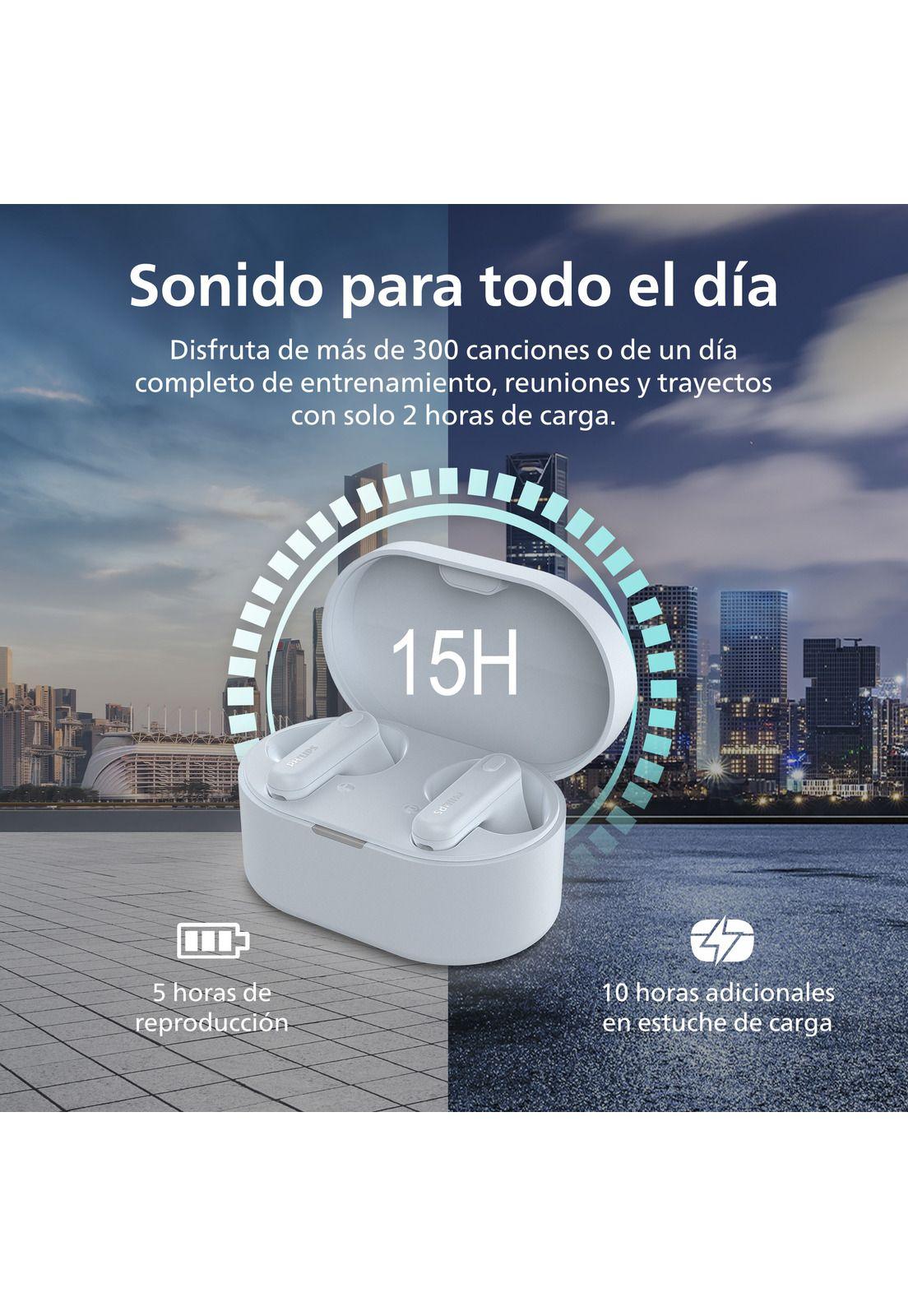 Audífonos Bluetooth Philips TAT1138 TWS Celeste-3