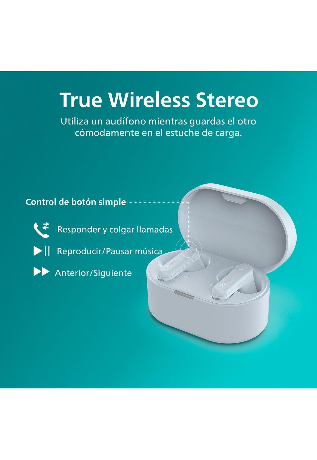 Audífonos Bluetooth Philips TAT1138 TWS Celeste-6