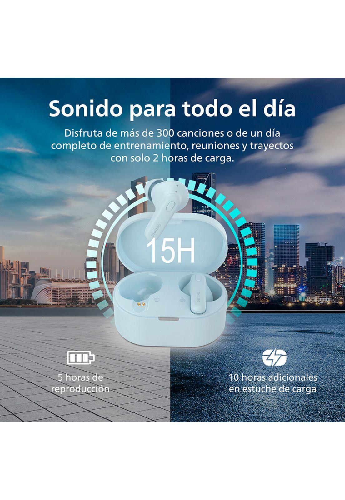 Audífonos Bluetooth Philips TAT1138 TWS Celeste-3