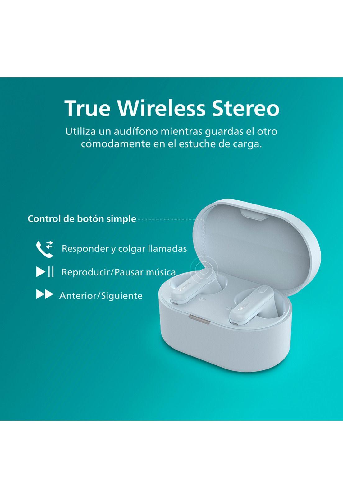 Audífonos Bluetooth Philips TAT1138 TWS Celeste-6