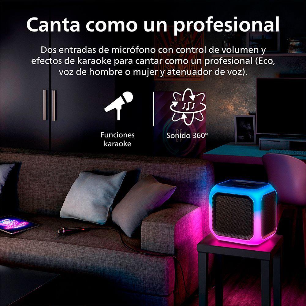 Parlante Bluetooth Philips Fiesta con luces y karaoke TAX7207-5