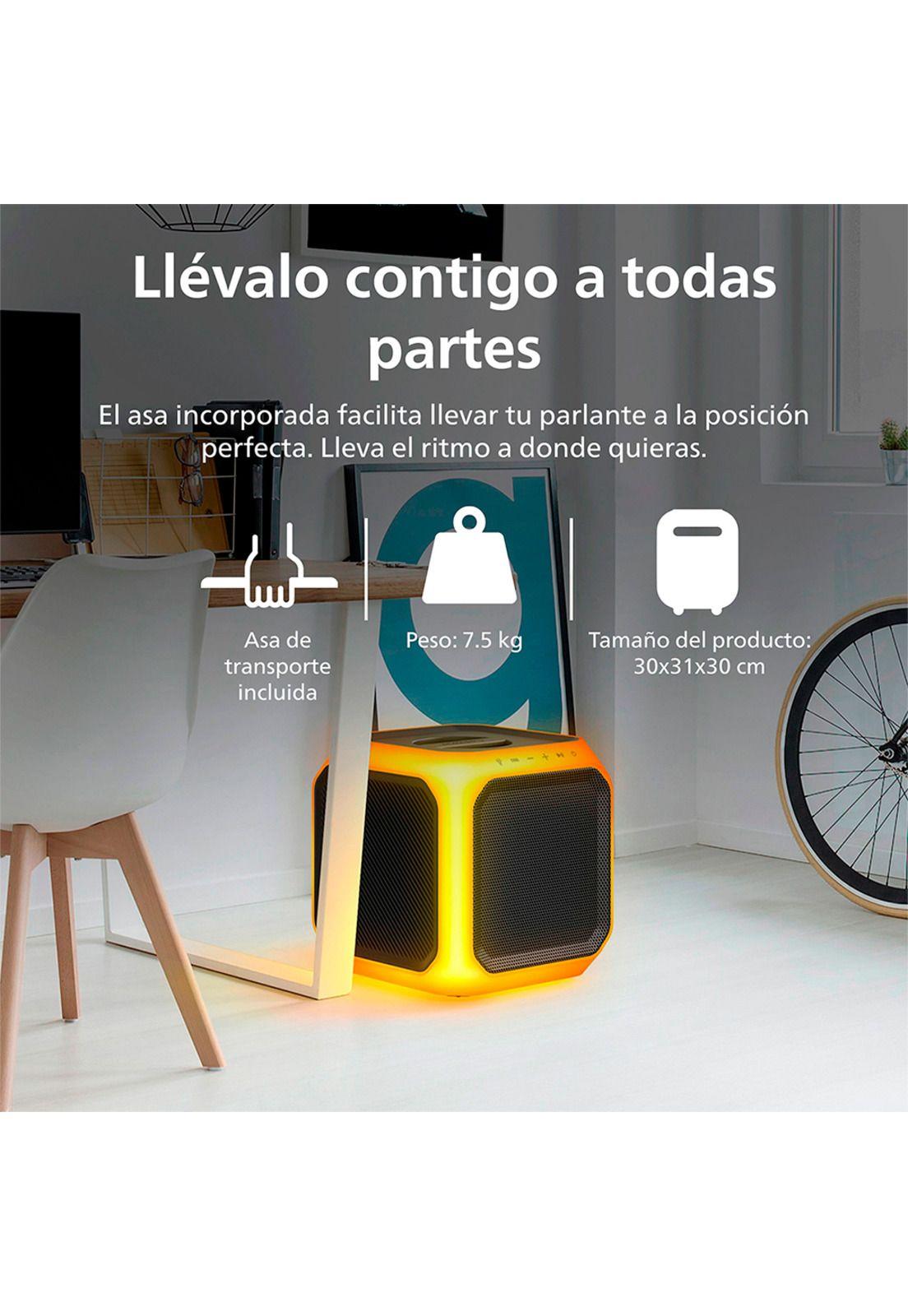Parlante Bluetooth Philips TAX7207 Fiesta con Luces Negro-6