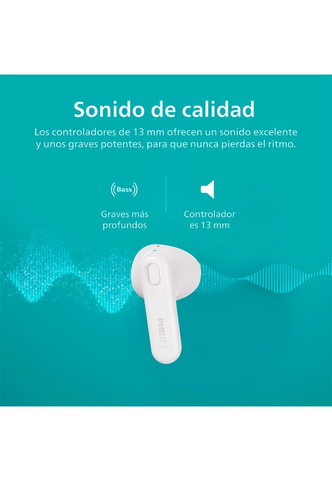 Audífonos Bluetooth Philips TAT1138 TWS Blanco-2