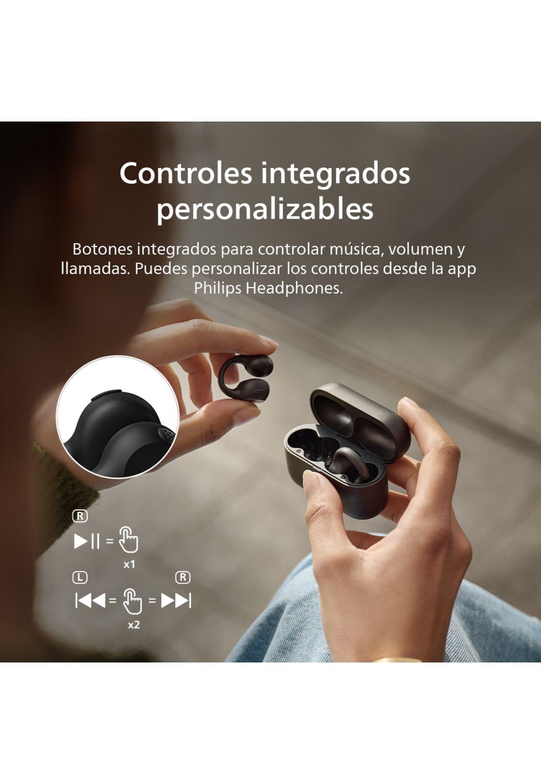 Audífonos Bluetooth Open Ear Philips Clip TAQ2000BK Negro-3