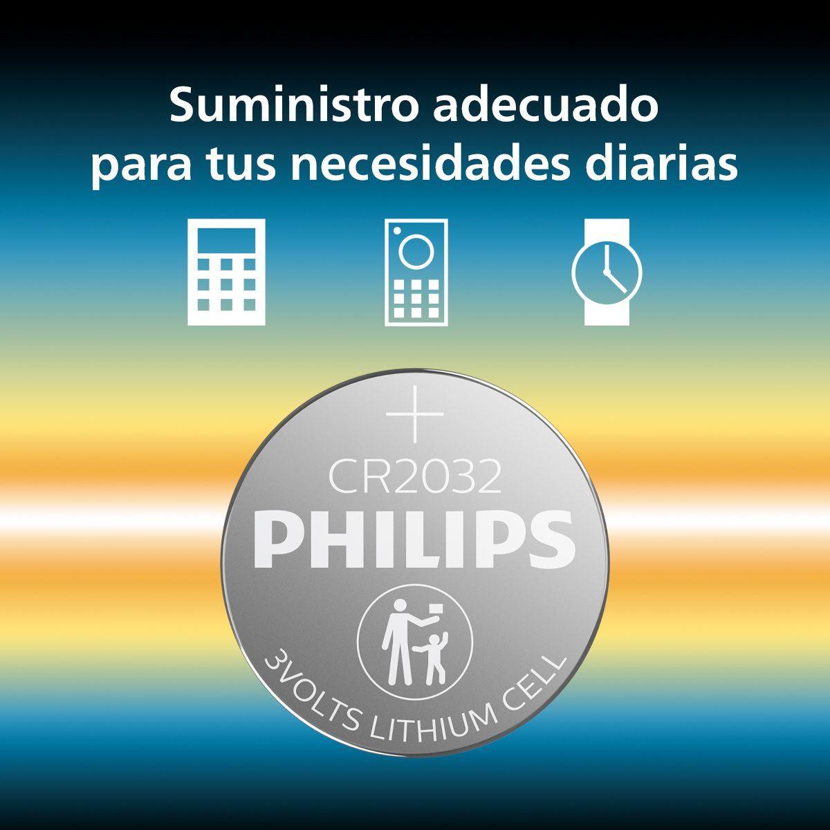 Pila de Botón CR2032 x 5 Philips-3