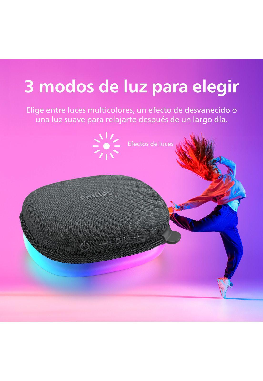 Parlante Bluetooth Philips con Luces TAS2307 Negro-2