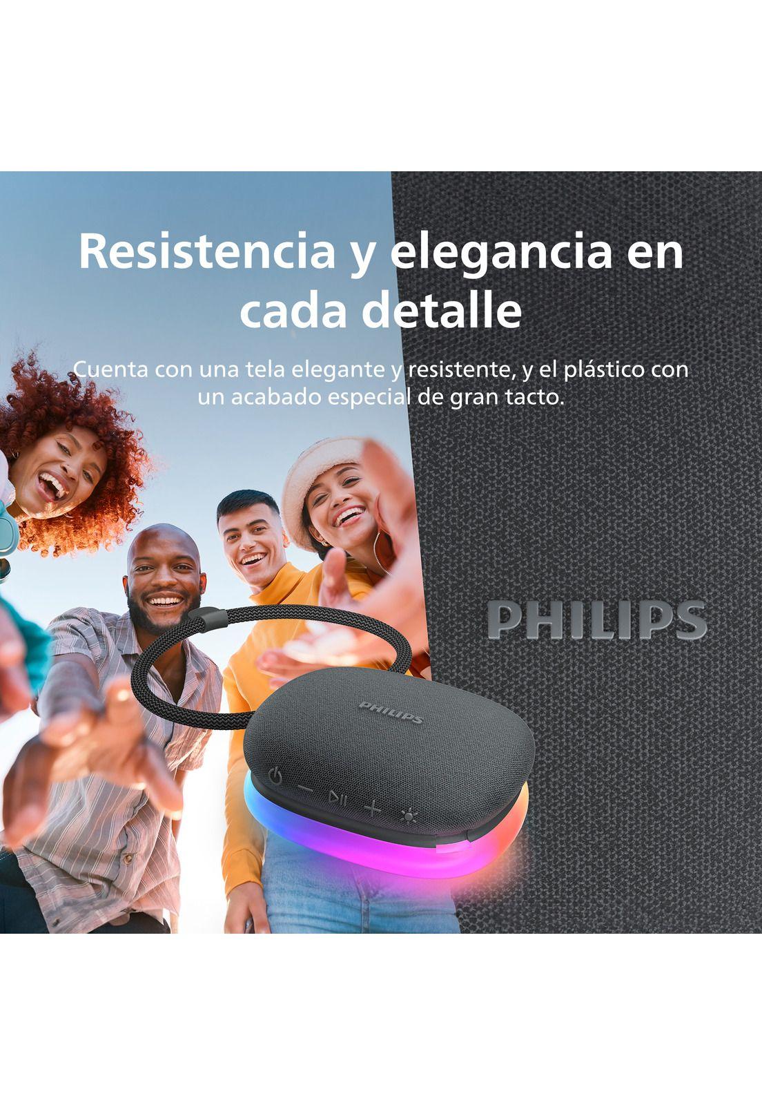 Parlante Bluetooth Philips con Luces TAS2307 Negro-3