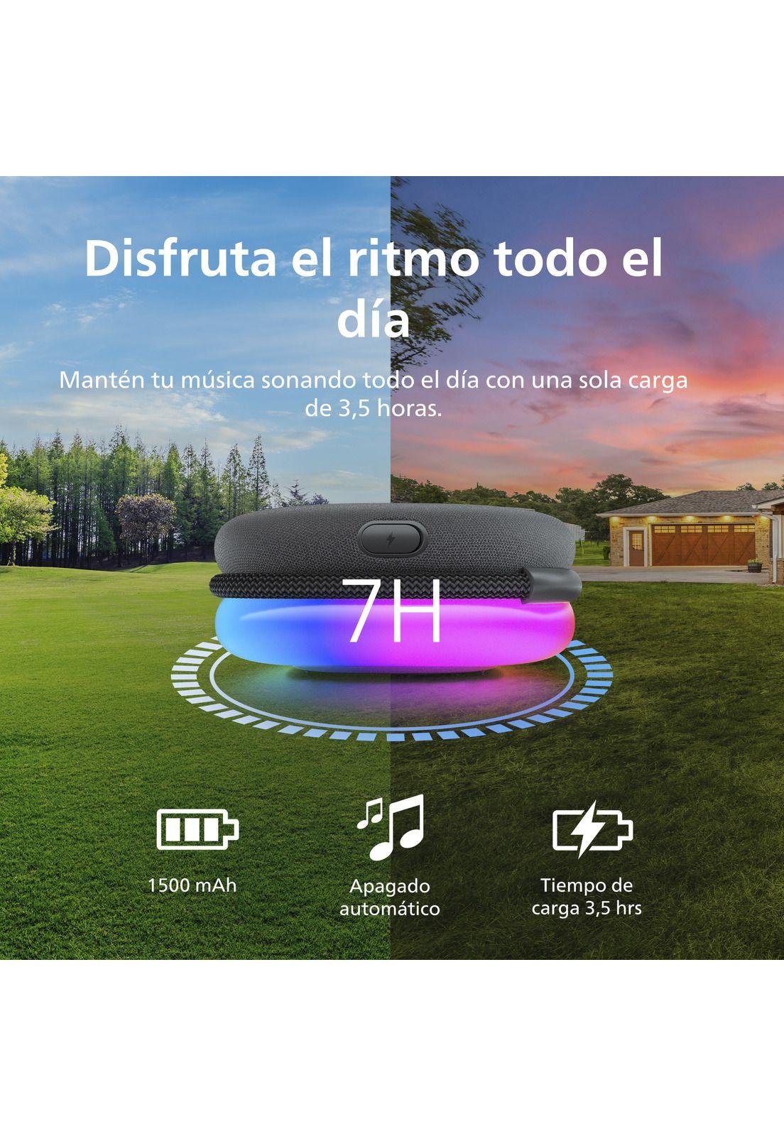 Parlante Bluetooth Philips con Luces TAS2307 Negro-4