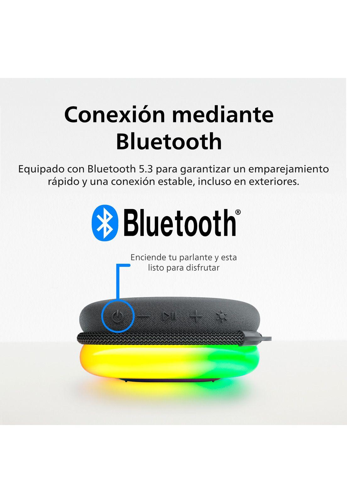 Parlante Bluetooth Philips con Luces TAS2307 Negro-5