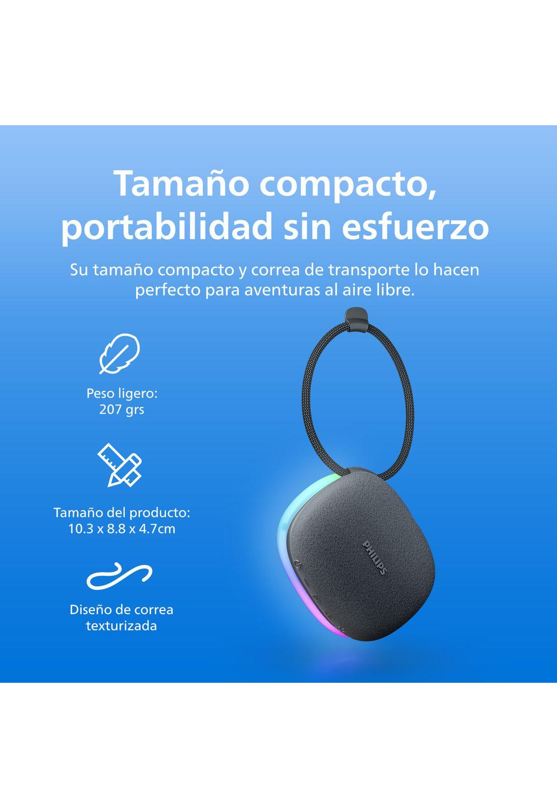 Parlante Bluetooth Philips con Luces TAS2307 Negro-6