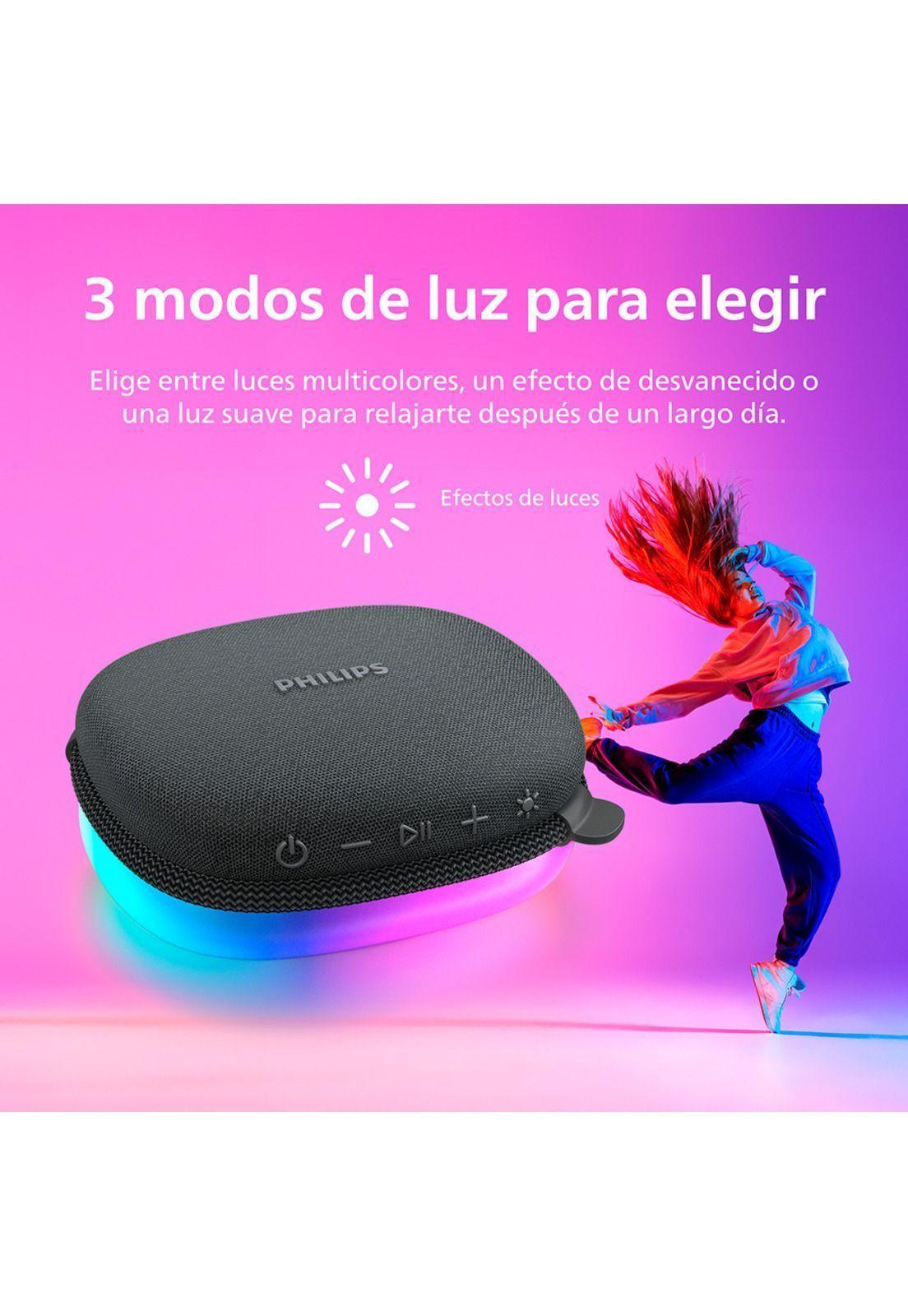 Parlante Bluetooth Philips con Luces TAS2307 Negro-3
