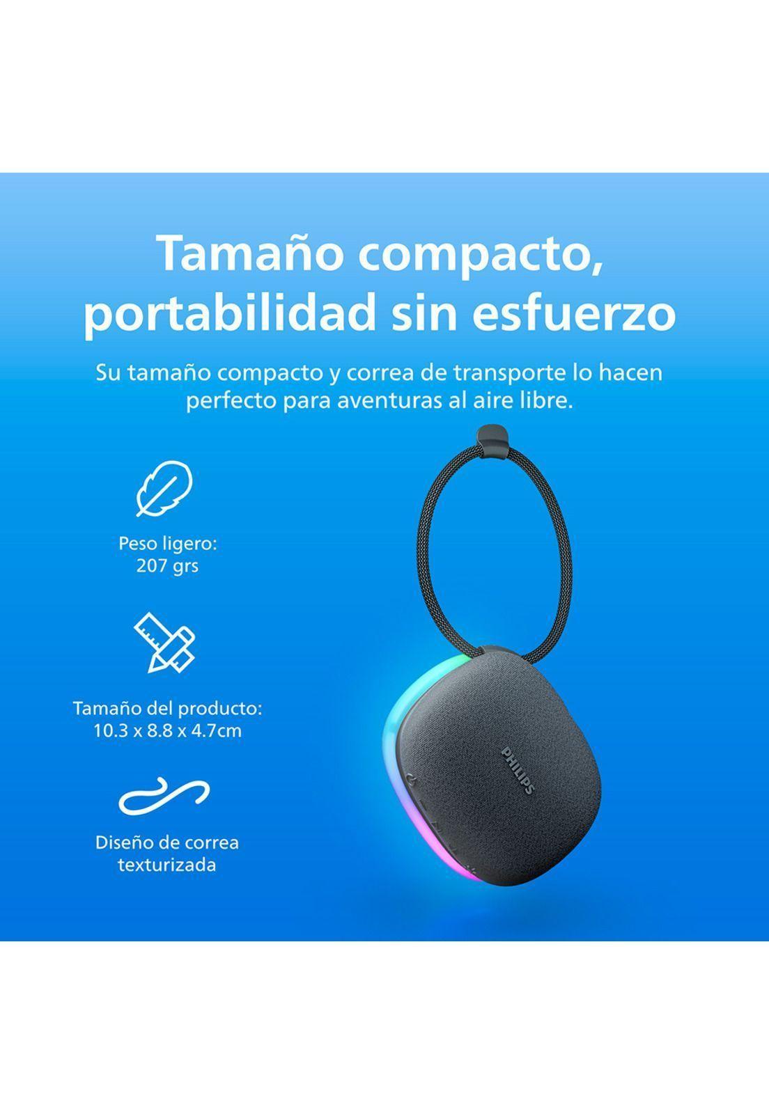 Parlante Bluetooth Philips con Luces TAS2307 Negro-4