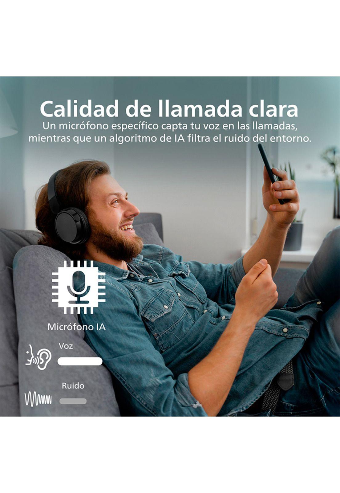 Audífonos Bluetooth Philips TAH3209 Headphones Negro-2