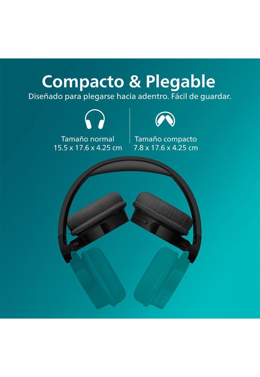 Audífonos Bluetooth Philips TAH3209 Headphones Negro-6