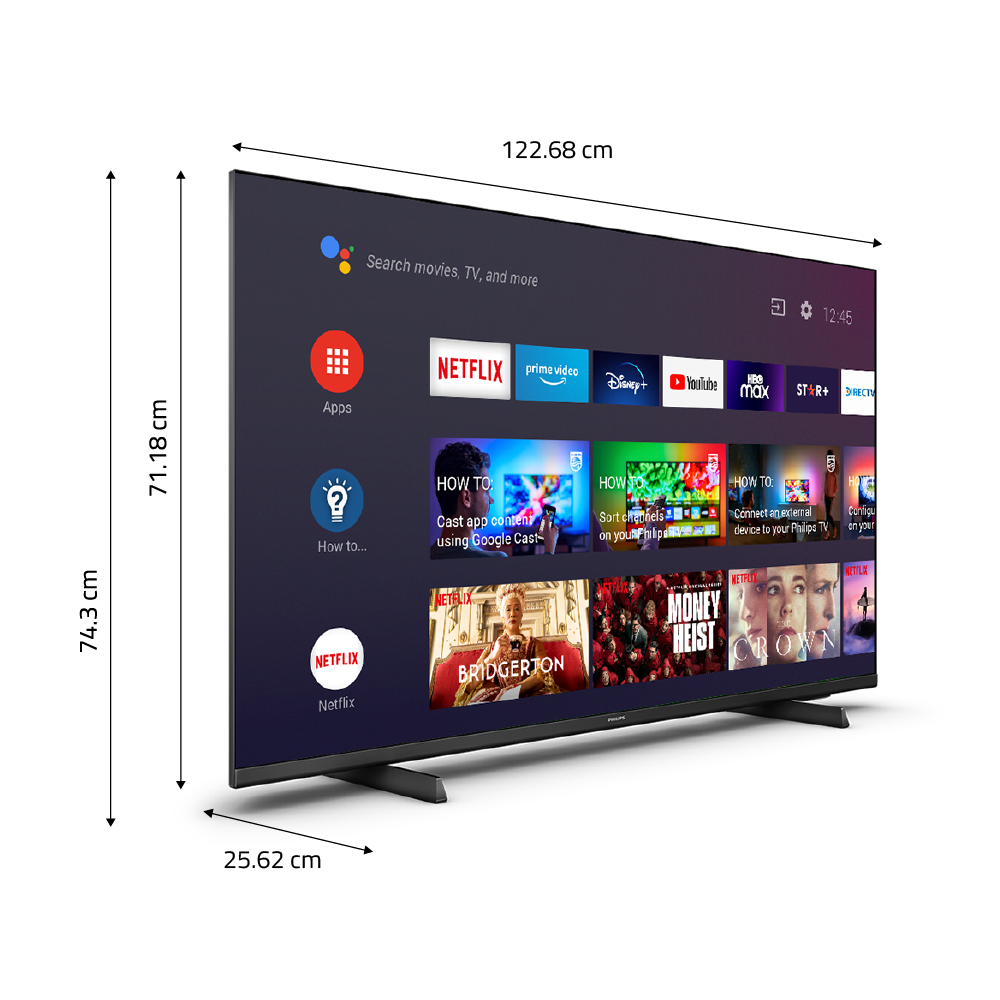 LED Philips 55” UHD 4K 55PUD7406 Android Smart TV-1