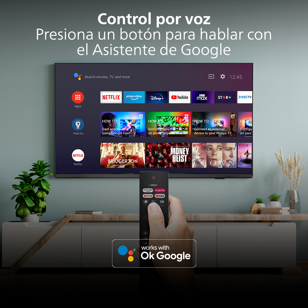 LED Philips 55” UHD 4K 55PUD7406 Android Smart TV-3