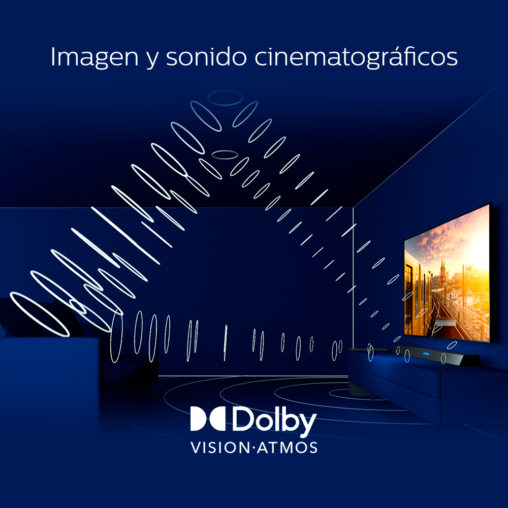 LED Philips 55” UHD 4K 55PUD7406 Android Smart TV-4