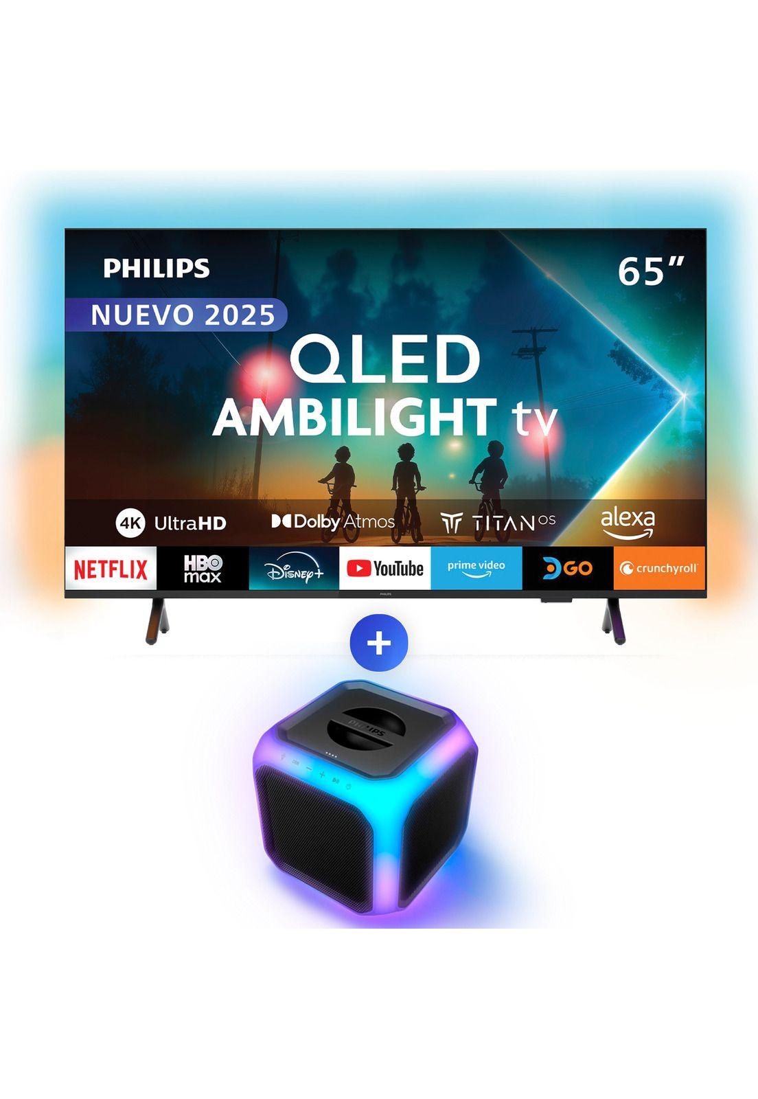QLED Ambilight TV 65PUD8250 + BT Speaker TAX7207-0