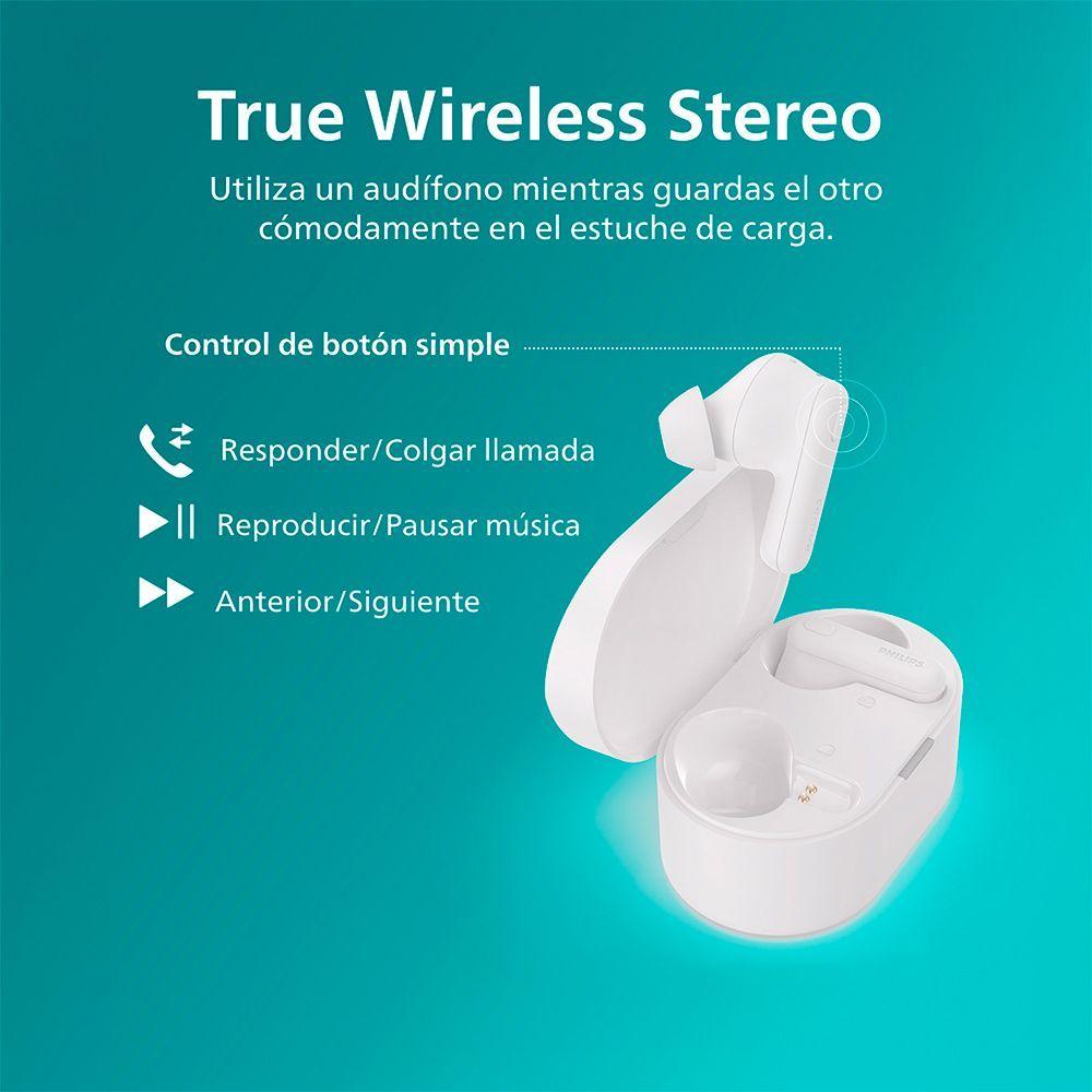 Audífonos True Wireless Bluetooth Philips Tat1108 Color Blanco-6