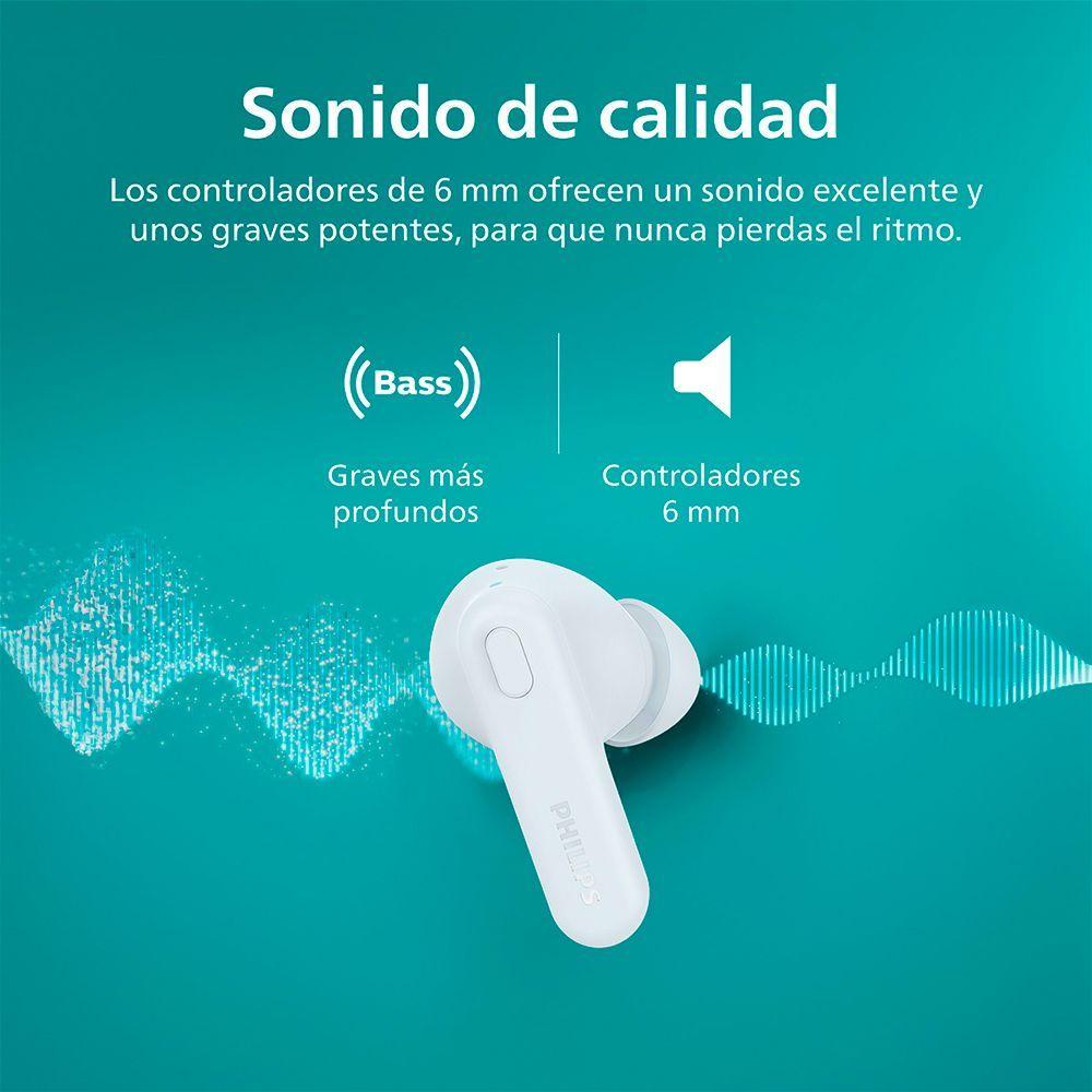 Audífonos Bluetooth Philips TAT1108 TWS Blanco-2