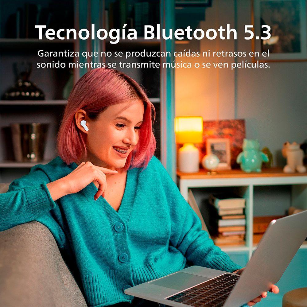 Audífonos Bluetooth Philips TAT1108 TWS Blanco-7