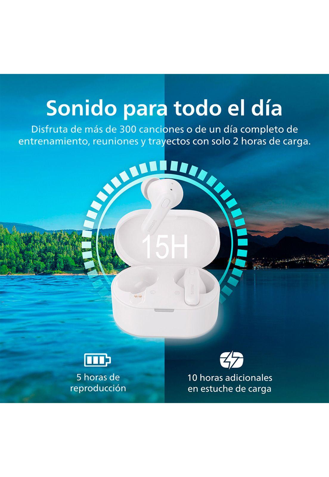 Audífonos Bluetooth Philips TAT1108 TWS Blanco-1