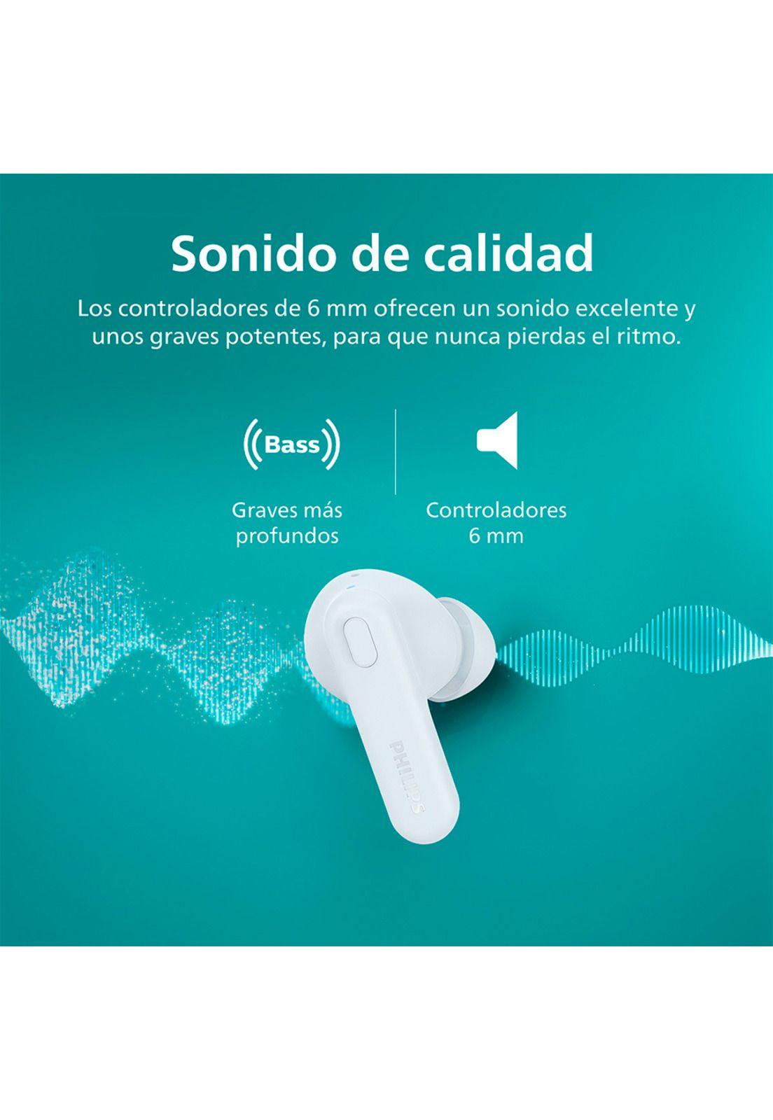 Audífonos Bluetooth Philips TAT1108 TWS Blanco-2