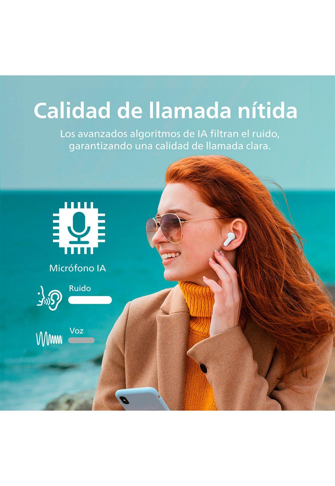 Audífonos Bluetooth Philips TAT1108 TWS Blanco-3