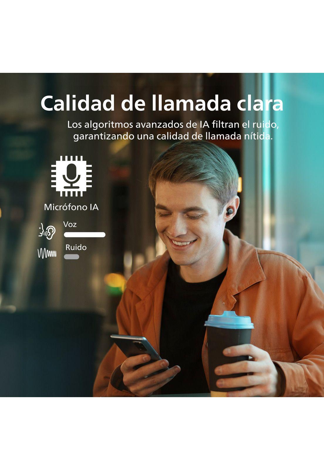 Audífonos Bluetooth Philips TAT1209 TWS Negro-2