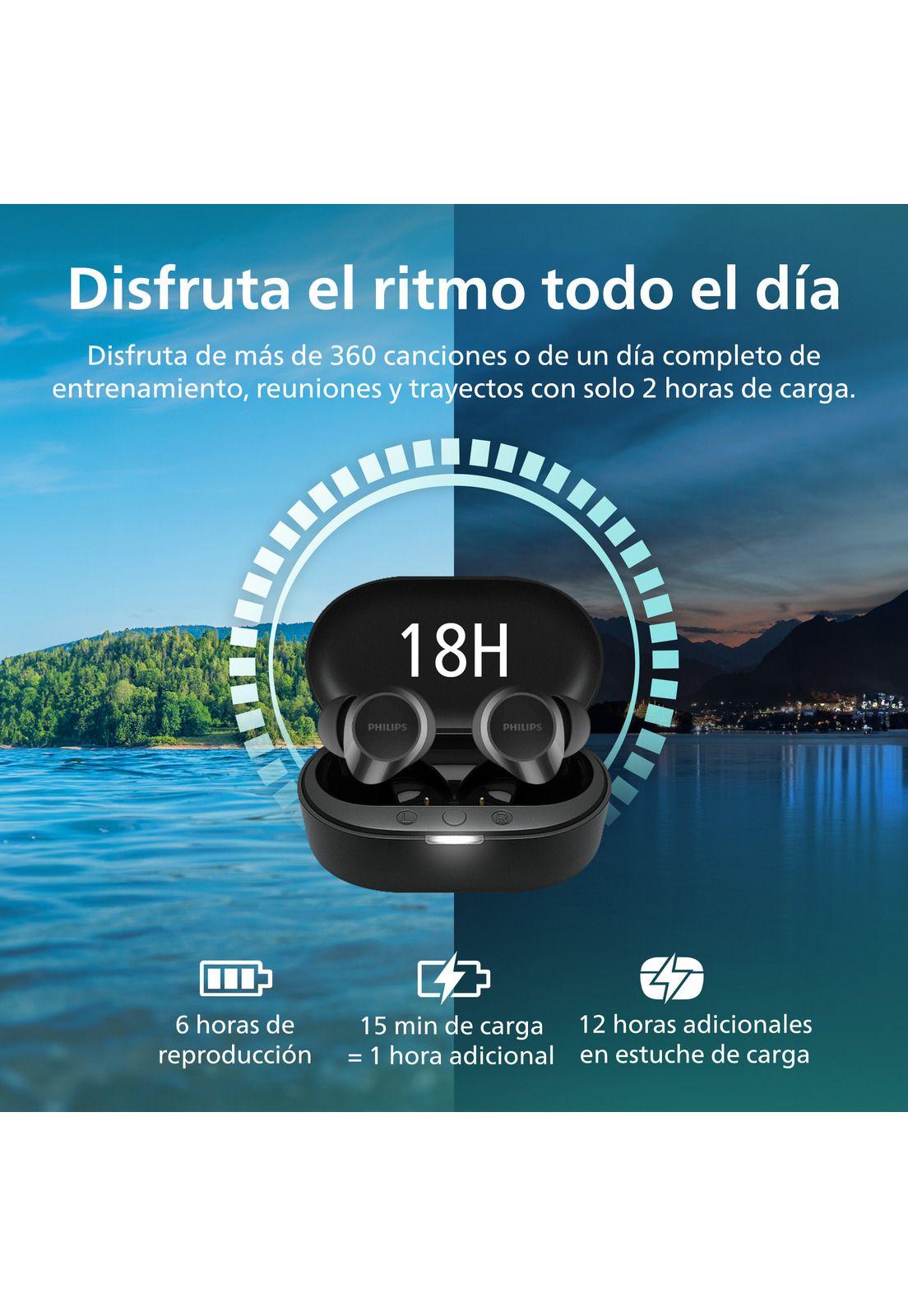 Audífonos Bluetooth Philips TAT1209 TWS Negro-3